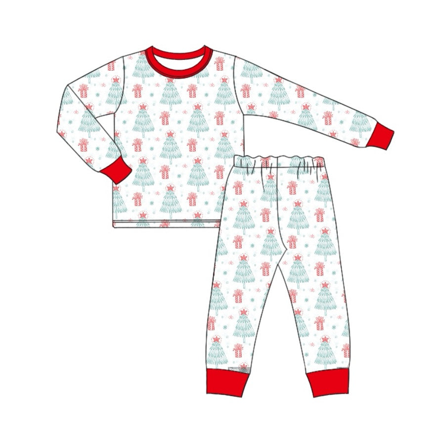 Pre-order BLP0818 baby Boys Christmas tree pajamas