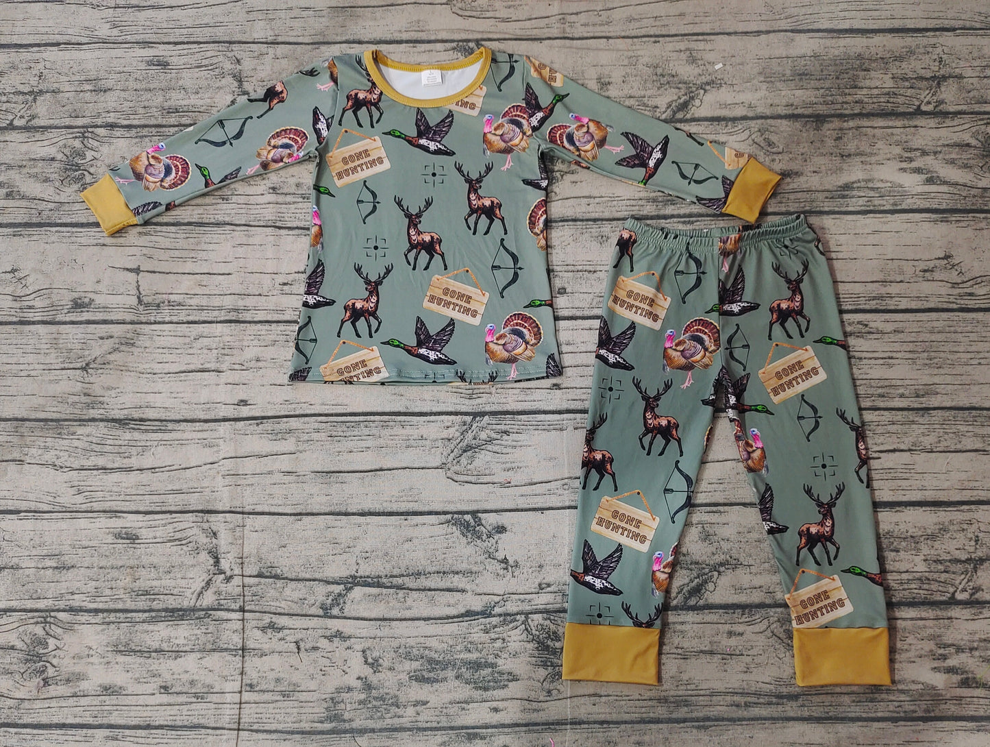 Pre-order BLP0819 baby Boys hunting pajamas