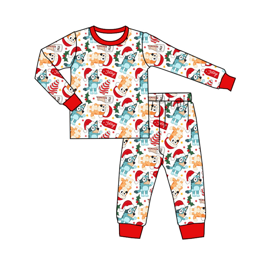 Pre-order BLP0821 baby Boys Christmas cartoon dog pajamas ( Deadline August 26 )