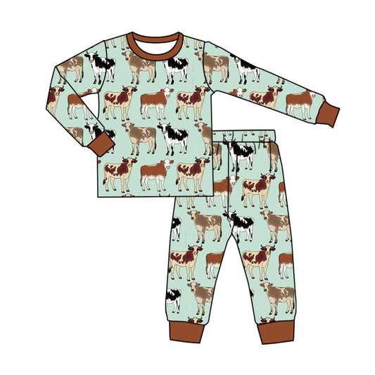 Pre-order BLP0829 baby Boys cow pajamas ( Deadline August 28 )