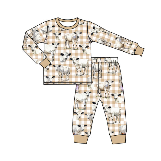 Pre-order BLP0845 baby Boys cow pajamas ( Deadline September 2 )