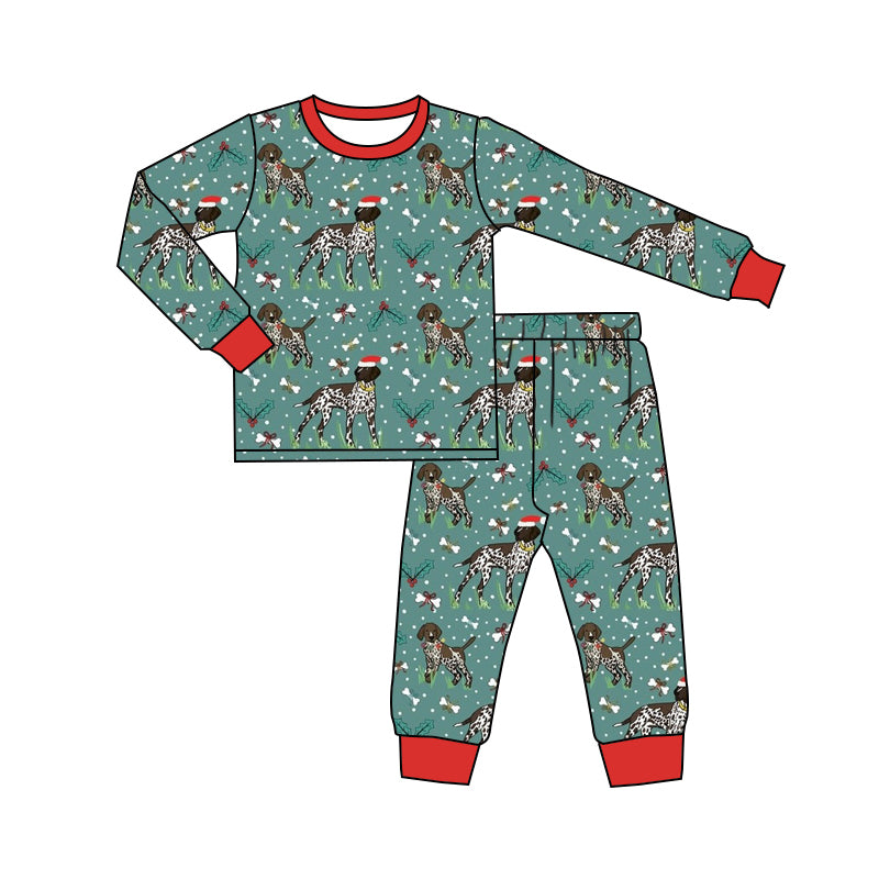 Pre-order BLP0849 baby Boys Christmas dog pajamas ( Deadline September 3 )