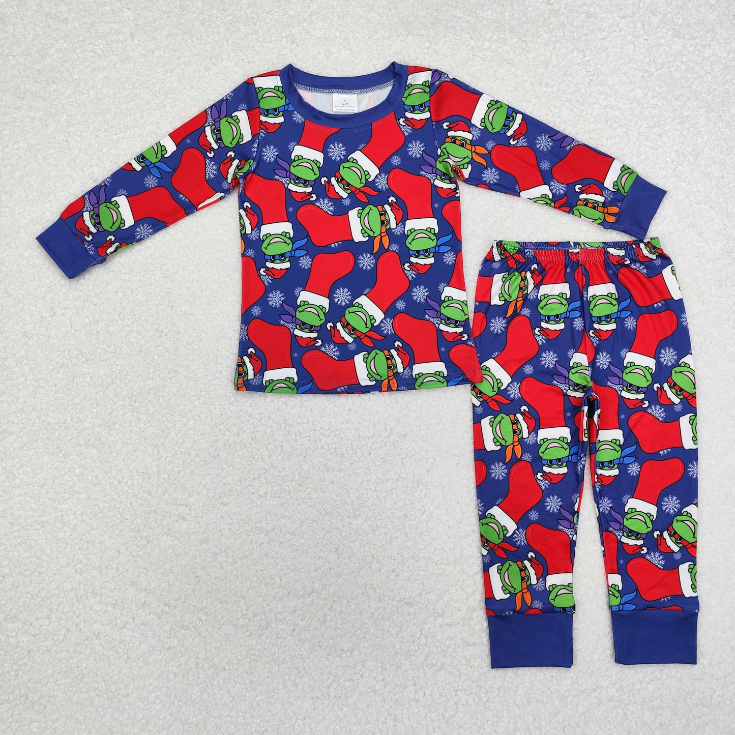 BLP0870 baby Boys Christmas socks pajamas