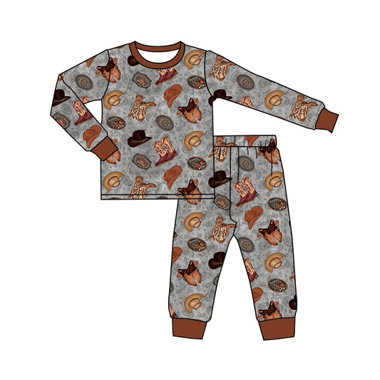 Pre-order BLP0877 baby Boys western pajamas ( Deadline September 13 )