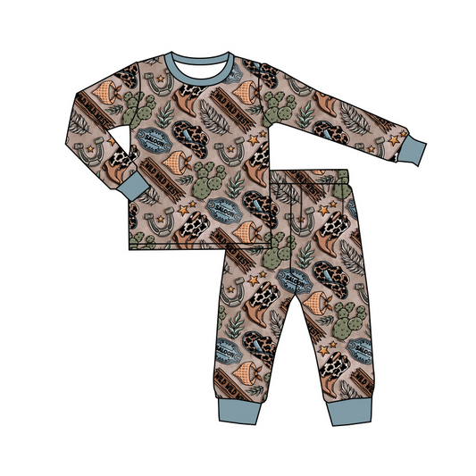 Pre-order BLP0878 baby Boys western pajamas ( Deadline September 13 )