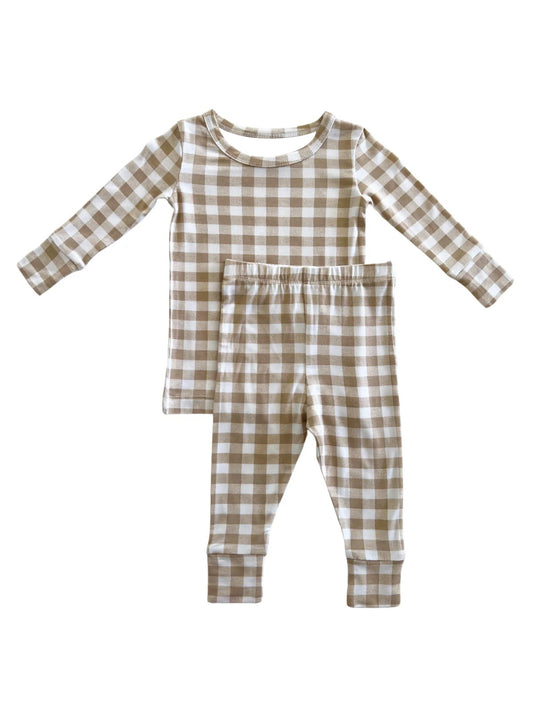 Pre-order BLP0879 baby Boys Plaid pajamas ( Deadline September 14 )