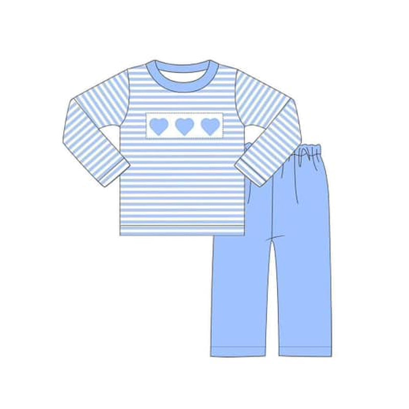 Pre-order BLP0890 baby Boys blue Valentine outfits ( Deadline September 16 )