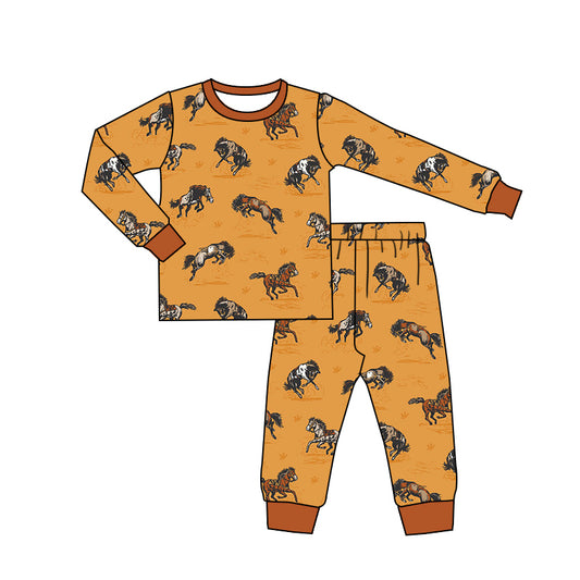 Pre-order BLP0899 baby Boys horse pajamas ( Deadline September 18 )