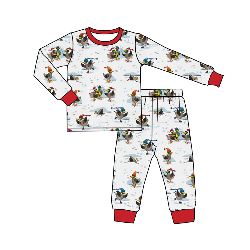 Pre-order BLP0910 baby Boys Christmas duck pajamas ( Deadline September 20 )