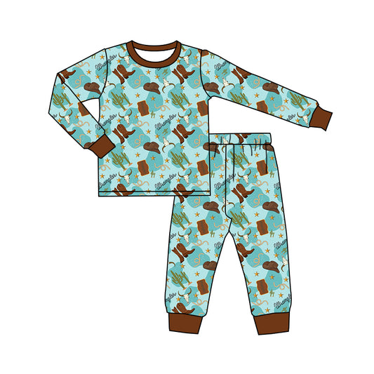 Pre-order BLP0928 baby Boys western pajamas ( Deadline September 25 )