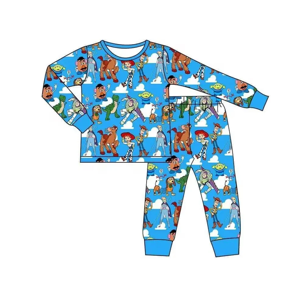 Pre-order BLP0929 baby Boys cartoon blue pajamas ( Deadline September 25 )