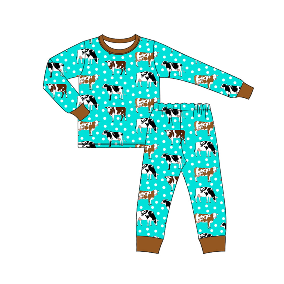 Pre-order BLP0943 baby Boys cow pajams ( Deadline September 30 )