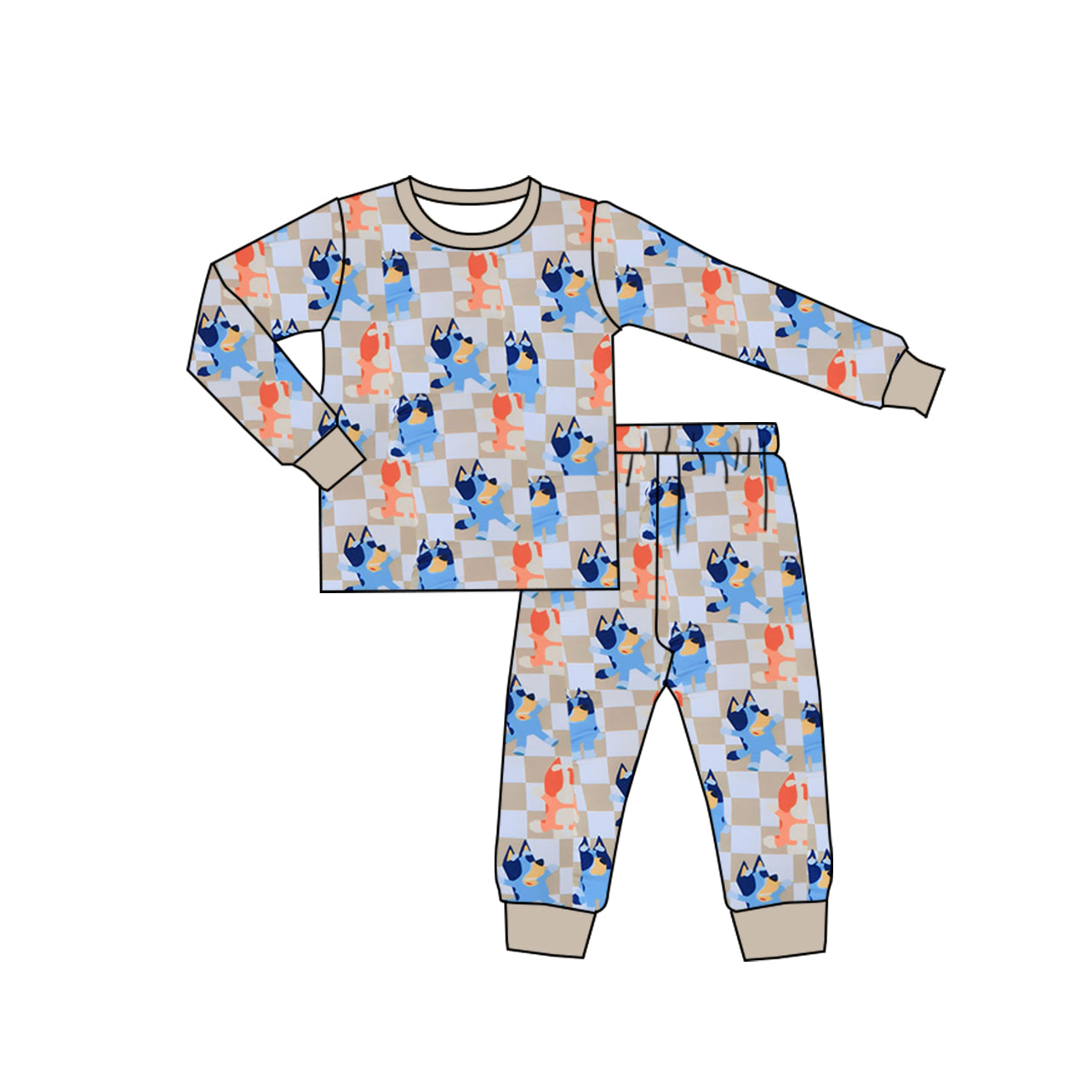 Pre-order BLP0957 baby Boys cartoon dog pajamas