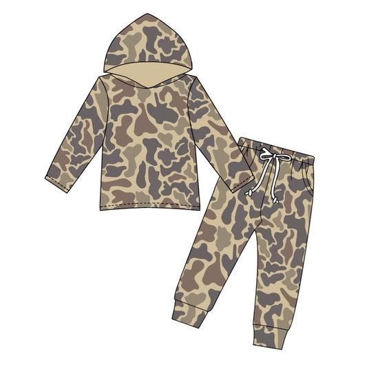 Pre-order BLP1005 baby Boys camo hoodies outfits ( Deadline Oct.15 )