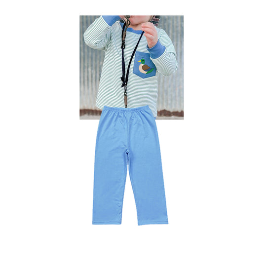 Pre-order BLP1008 baby Boys blue duck outfits ( Deadline Oct.15 )