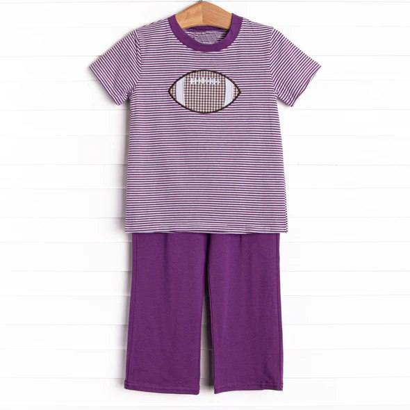 Pre-order BSPO0471 baby Boys purple football outfits ( Deadline August 12 )