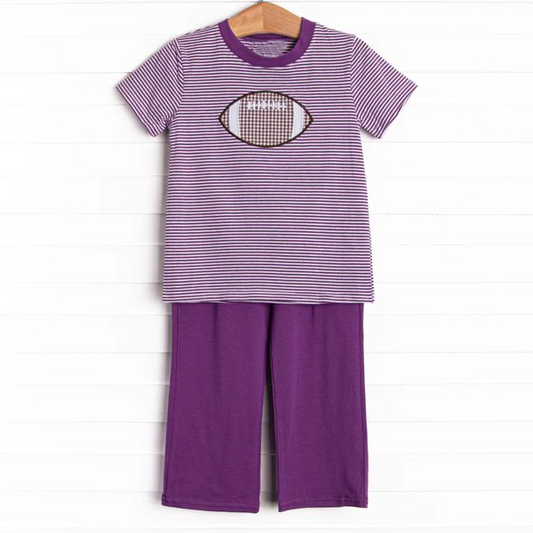 Pre-order BSPO0471 baby Boys purple football outfits ( Deadline August 12 )