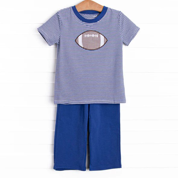 Pre-order BSPO0472 baby Boys blue football outfits ( Deadline August 12 )