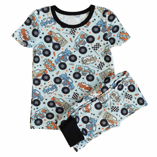 Pre-order BSPO0483 baby Boys truck pajamas ( Deadline September 18 )