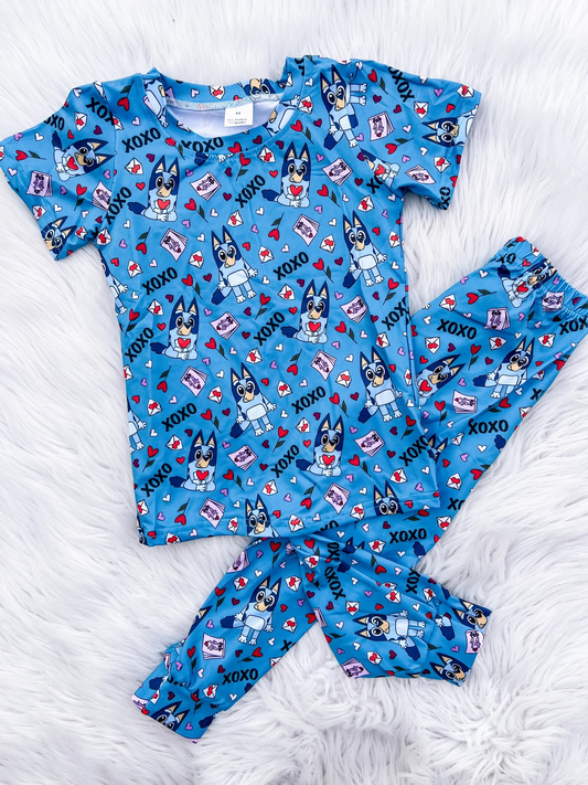 Pre-order BSPO0489 baby Boys Valentine pajamas ( Deadline September 25 )