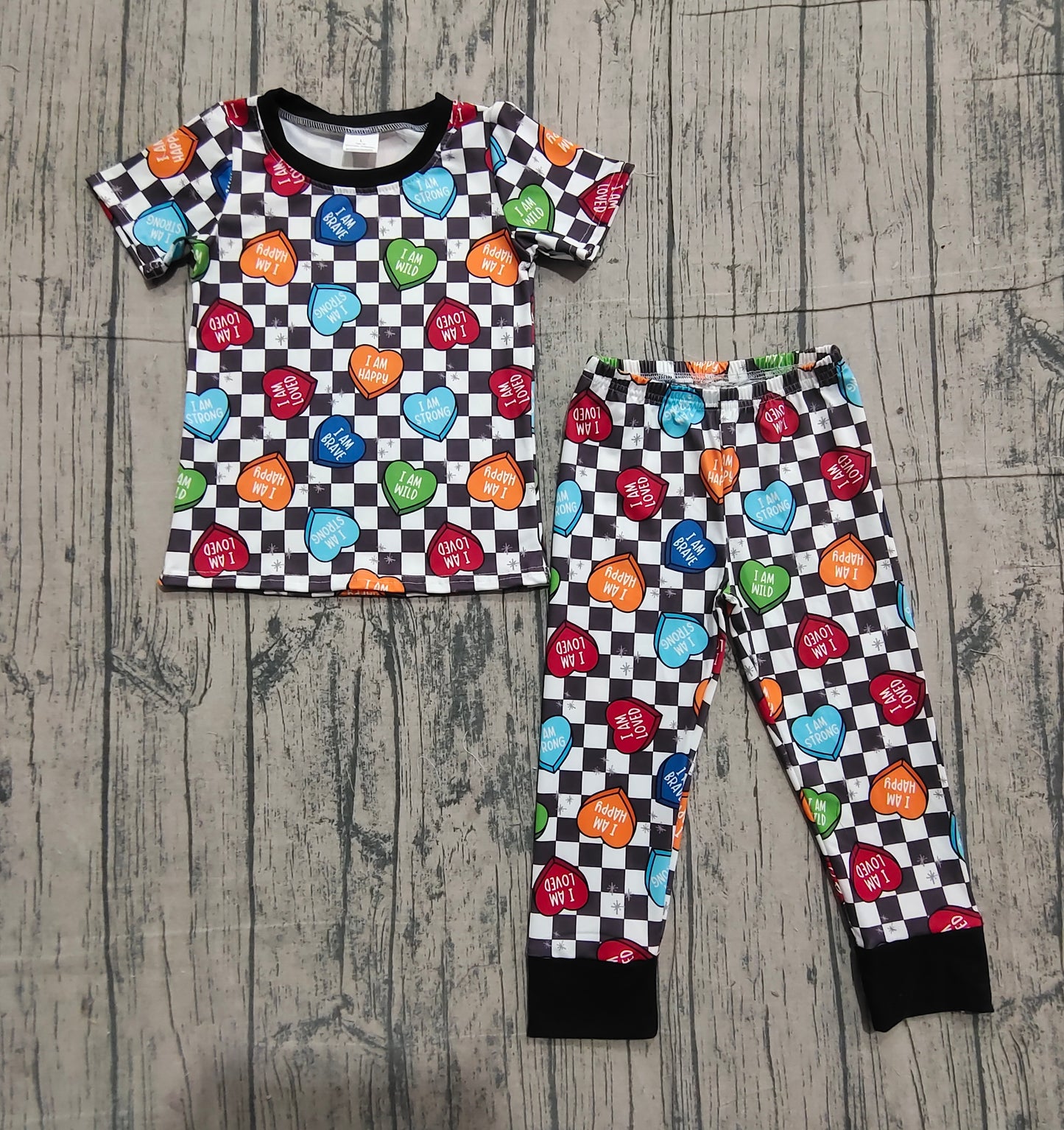 Pre-order BSPO0490 baby Boys Valentine pajamas