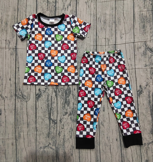 Pre-order BSPO0490 baby Boys Valentine pajamas