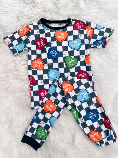 Pre-order BSPO0490 baby Boys Valentine pajamas