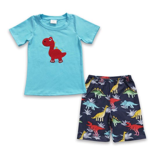5.5 BSSO0184 Boys Embroidery Dinosaur Outfits Shorts
