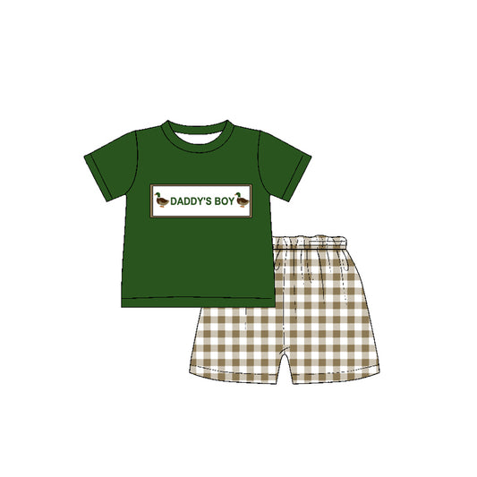 Pre-order BSSO1132Boys daddy‘s boy green shorts Outfits（Deadline Dec.10）