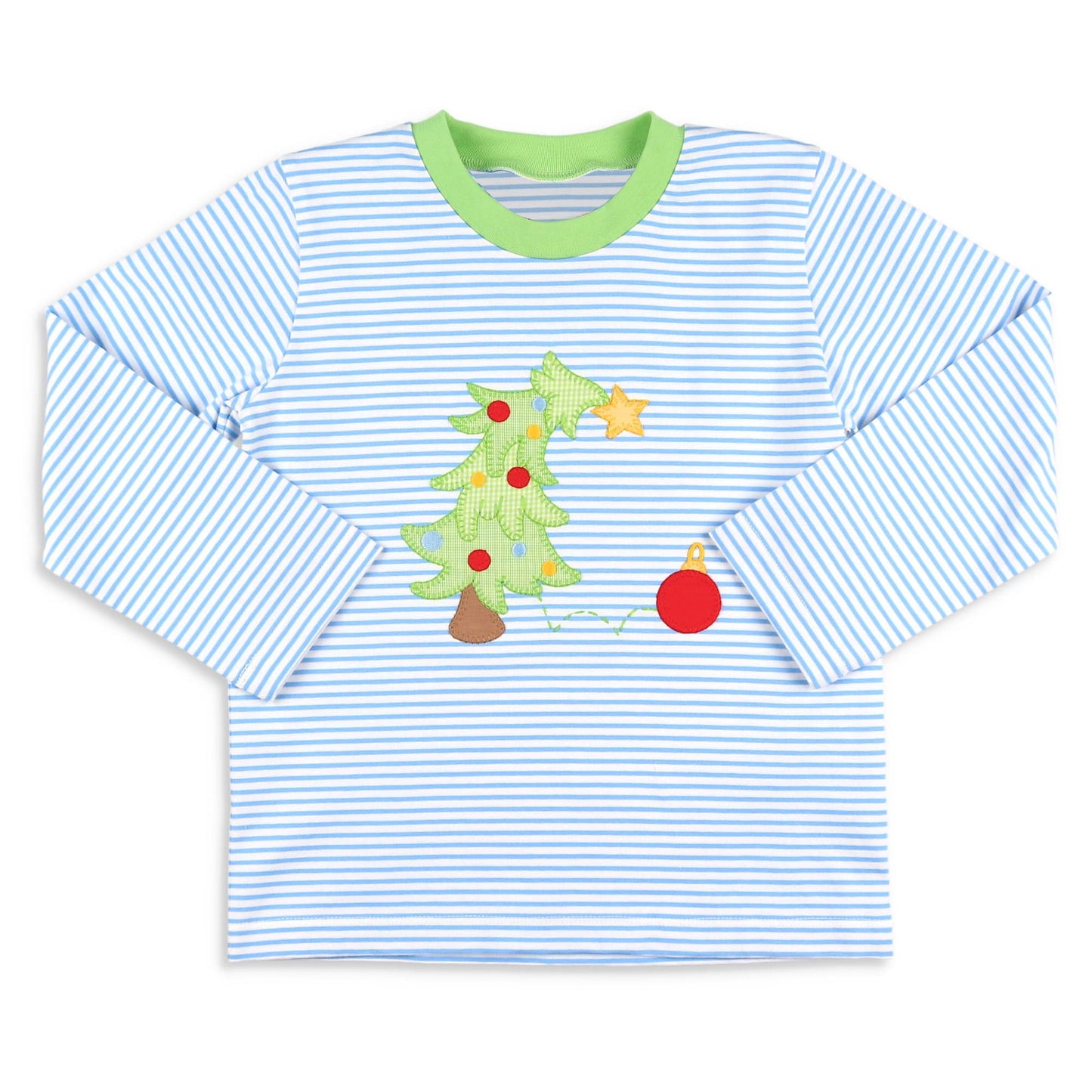 Pre-order BT0809 Boys dog Christmas tree long sleeves Top embroidery