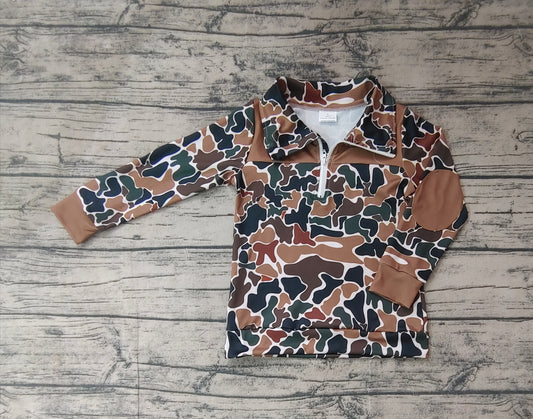 Pre-order BT0810 baby boys long sleeve camo pullover