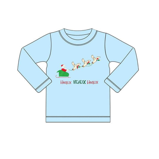 Pre-order BT0831 Boys Christmas duck long sleeves Top ( Deadline August 14 )