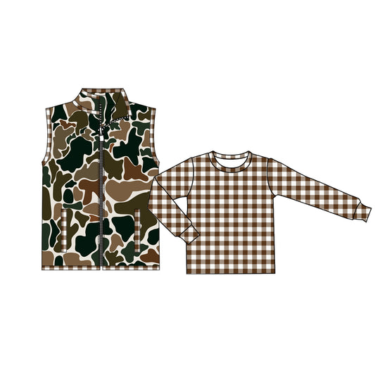 Pre-order BT0857 baby Boys camo jacket outfits 2pcs ( Deadline September 11 )