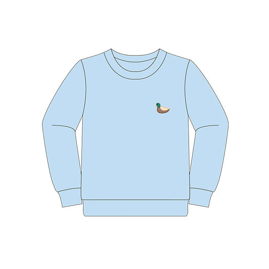 Pre-order BT0878 Boys blue duck long sleeves Top ( Deadline Sept. 23 )