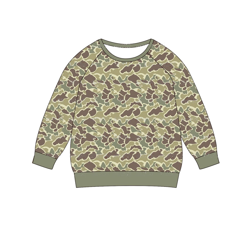 Pre-order BT0883 Boys camo long sleeves Top ( Deadline Sept. 23 )