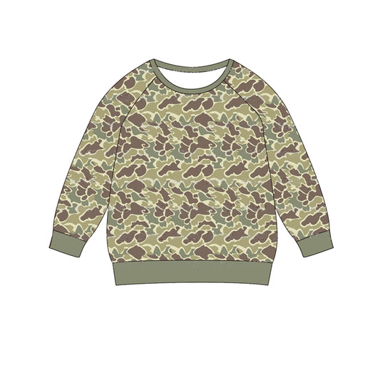 Pre-order BT0883 Boys camo long sleeves Top ( Deadline Sept. 23 )