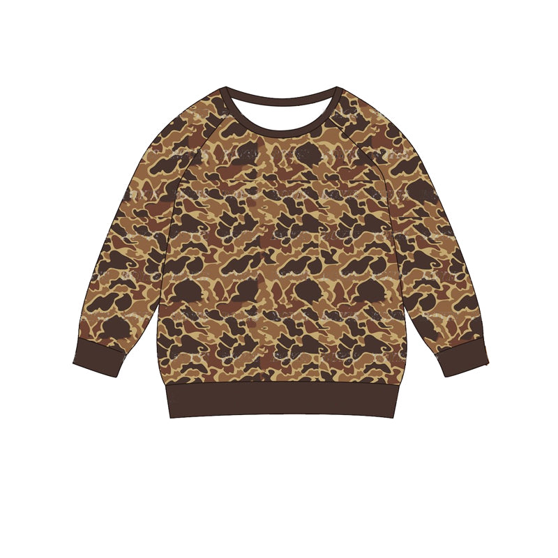 Pre-order BT0884 Boys camo long sleeves Top ( Deadline Sept. 23 )