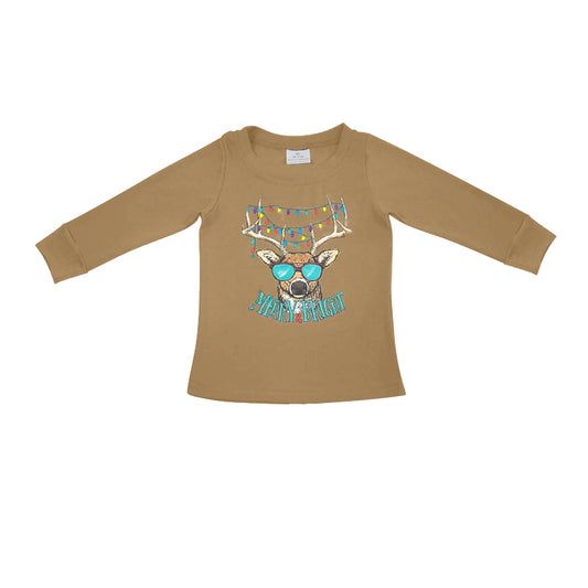 Pre-order BT0897 Boys Christmas deer long sleeves Top ( Deadline Sept. 27 )