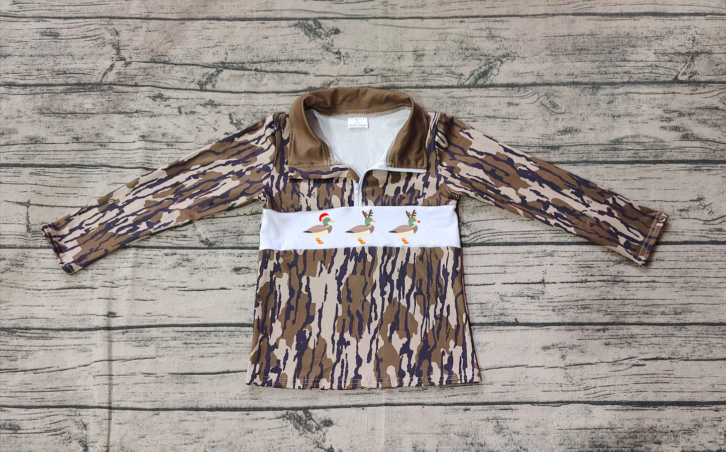 Pre-order BT0901  long sleeve camo duck pullover embroidery