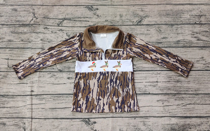 Pre-order BT0901  long sleeve camo duck pullover embroidery