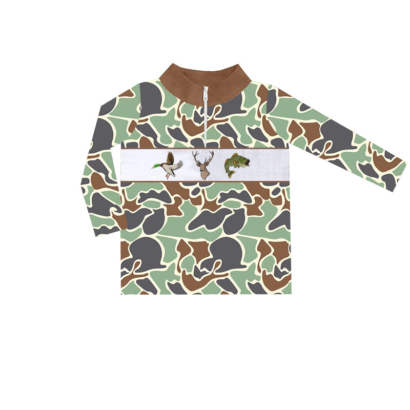 Pre-order BT0902 baby boys long sleeve camo hunting pullover ( Deadline Sept.27 )