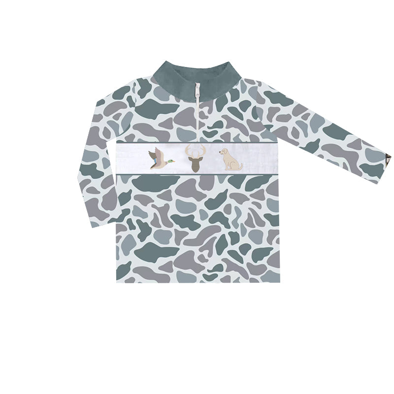 Pre-order BT0904 baby boys long sleeve camo duck pullover ( Deadline Sept.27 )