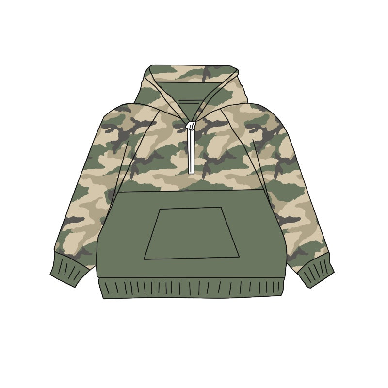 Pre-order BT0910 Boys green camo hoodies ( Deadline Sept.27 )