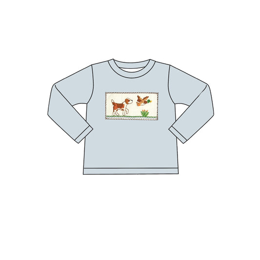 Pre-order BT1007 baby boys long sleeve dog top( Deadline Oct.14 )