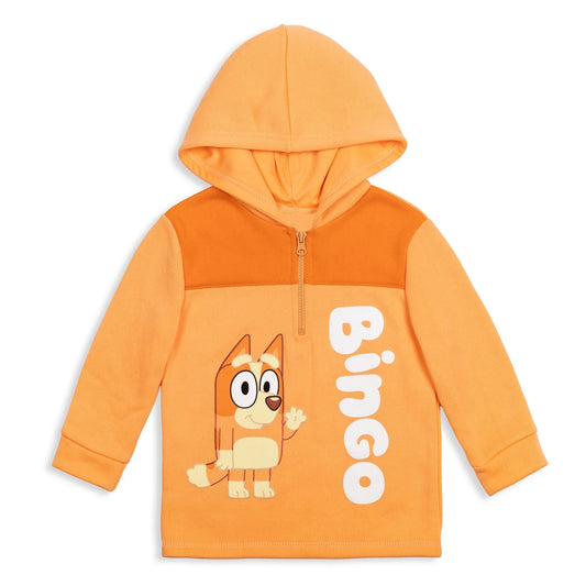 BT1085 pre-order toddler boy clothes BLUEY orange pullover zipper top(Dealineline Nov.24)