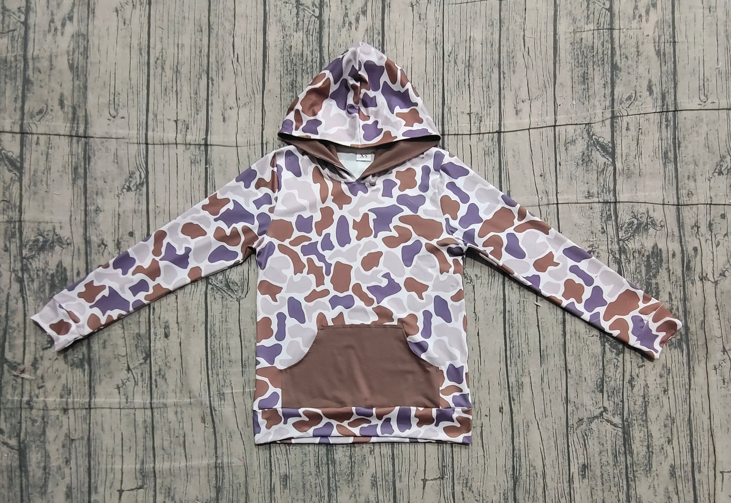 Pre-order BT1471 Adult  camo pocket Hoodies top