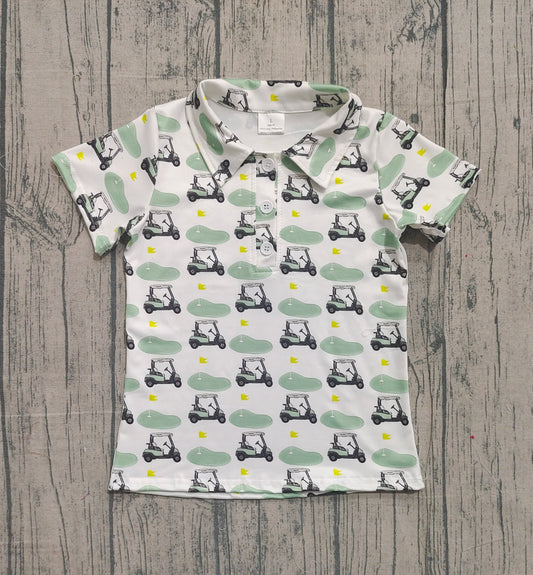 Pre-order BT1585 baby boys golf short sleeve button shirt top