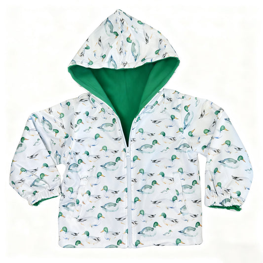 12.4 Pre-order BT1641 baby boys duck zipper green hooded coat top