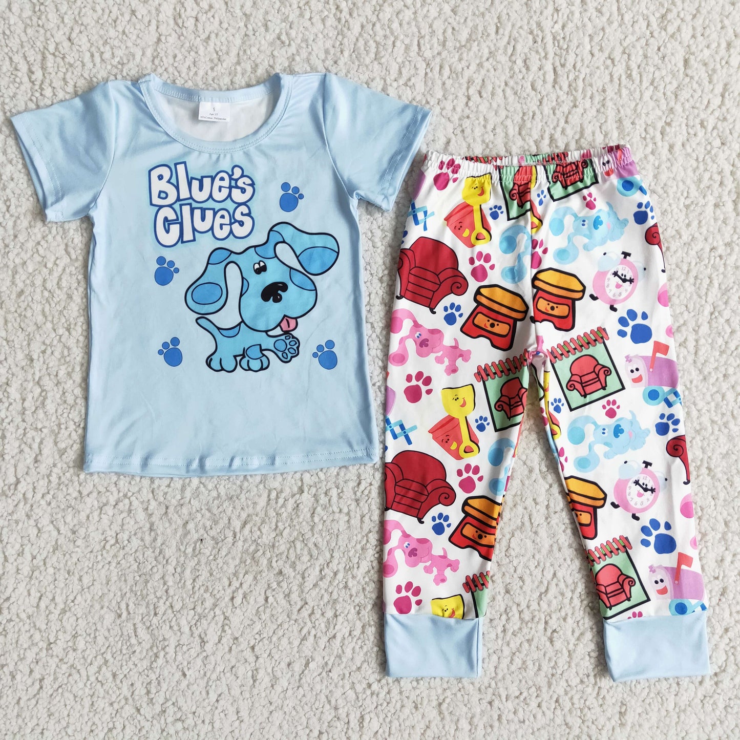 Boys Blue Clue Outfits Short Sleeves Joggers