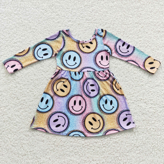 5.5 GLD0200 Girls smile Dress Long Sleeves